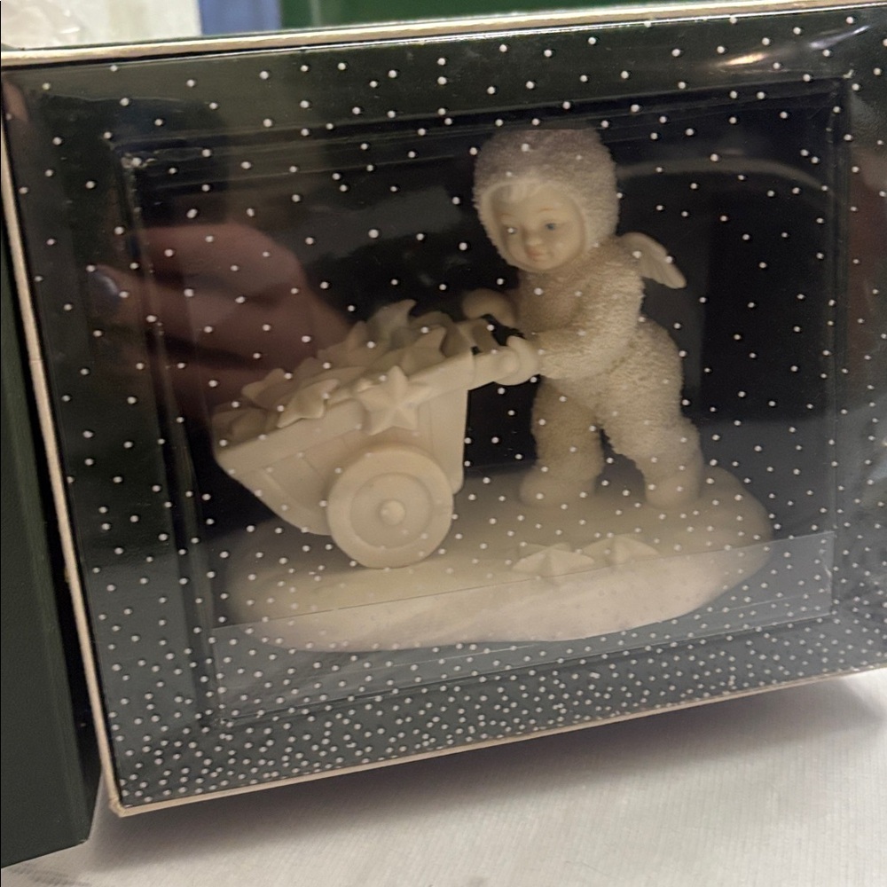 Department 56 Black Box with Gold Snowbabies Design
